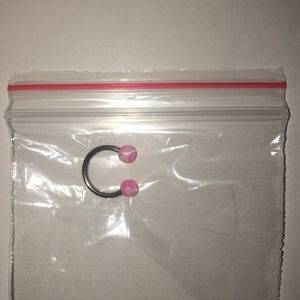 Pink marble nose ring